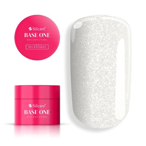 SHIMMER MILKSHAKE 100 gr UV būvējošais gēls nagiem Base one. Silcare