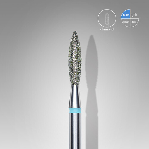 FA10B023/10K Nail DIAMONT drill bit "flame" BLUE 2,3 mm/10 mm