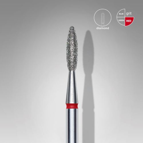 FA10R021/8 Nail DIAMONT drill bit "flame" RED 2.1 mm/ 8 mm FA10R021/8 Nail DIAMONT drill bit "flame" RED 2.1 mm/ 8 mm