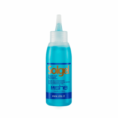 SHE Solgel Solvent Gel Remover 100 ml pieaudzētu matu noņemšanas līdzeklis kapsulām un lentēm