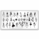 YHMB21 XL001 character1 Stamping plate for nail design