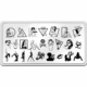 YHMB21 XL002 character2 Stamping plate for nail design