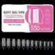 Gel tips 550 pcs. medium square JP50 01