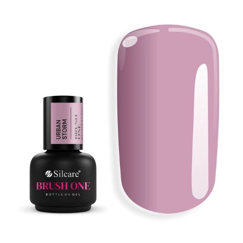 BRUSH ONE bottle gel UV būvējošais gēls nagiem URBAN STORM 15g. Silcare