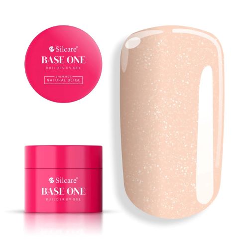 SHIMMER NATURAL BEIGE 15 gr UV būvējošais gēls nagiem Base one. Silcare SHIMMER NATURAL BEIGE 15 gr UV būvējošais gēls nagiem Base one. Silcare