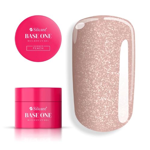 SHIMMER PEACH 100 gr UV būvējošais gēls nagiem Base one. Silcare SHIMMER PEACH 100 gr UV būvējošais gēls nagiem Base one. Silcare