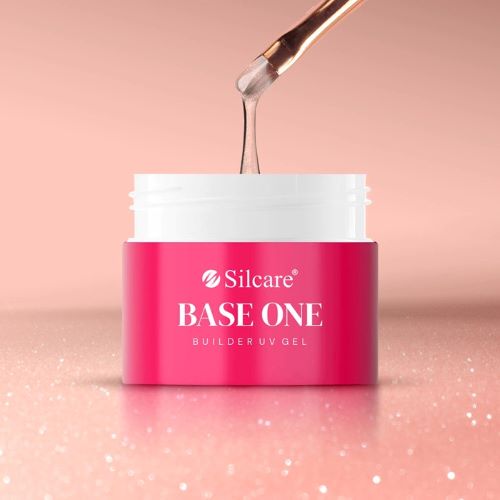SHIMMER VANILLA ROSE 100 gr UV строительный гель для ногтей Base one. Silcare