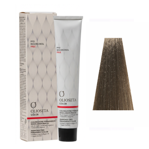OLIOSETA 8.02 Light Blond Natural Pearly - Ammonia Free Permanent Color 100 ml BAREX Profesionāla matu krāsa bez amonjaka