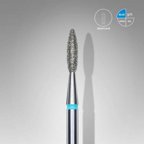 FA10B021/8 STALEKS Nail DIAMONT drill bit "flame" BLUE 2,1 mm/8 mm