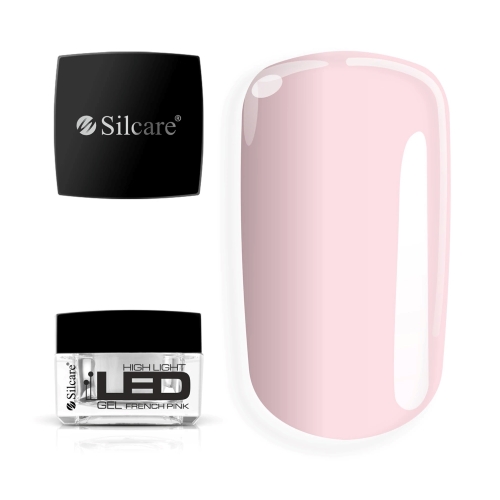 LED French Pink High Light  30 gr, būvējošais gēls nagiem. Silcare