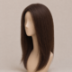 Hair Topper made from natural hair, Brown, straight