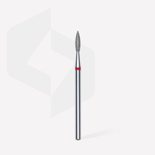 FA11R021/8 Nail DIAMOND drill bit "flame" RED 2,1 mm/8 mm FA11R021/8 Nail DIAMOND drill bit "flame" RED 2,1 mm/8 mm