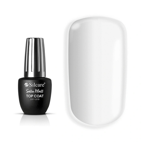 TOP SATIN MATT no wipe gēllakas tops 9 ml SILCARE® TOP SATIN MATT no wipe gēllakas tops 9 ml SILCARE®