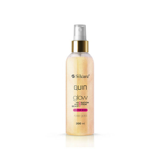 Body Dry Glow Oil  Rose Gold  QUIN 200 ml. Silcare