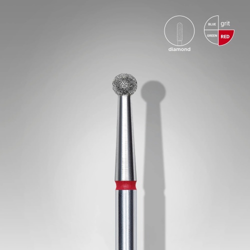 FA01R027 STALEKS Nail DIAMOND drill bit "ball" RED 2,7 mm