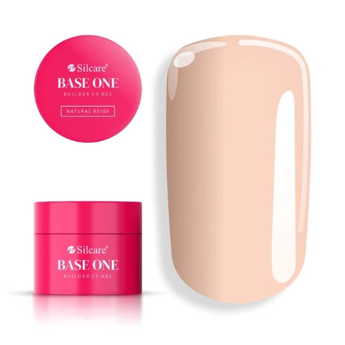 NATURAL BEIGE 100gr UV būvējošais gēls nagiem Base one. Silcare